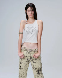 REVEN BLING TANK-WHITE