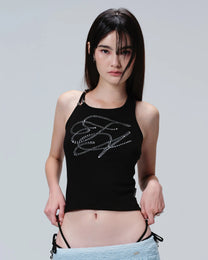 REVEN BLING TANK-BLACK