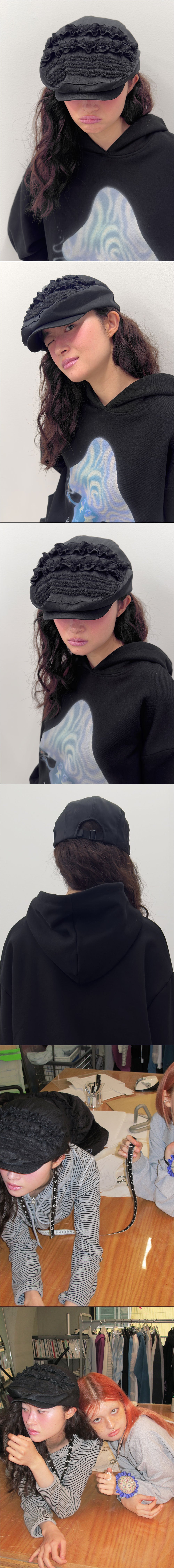 Ruffled Hunting Cap
