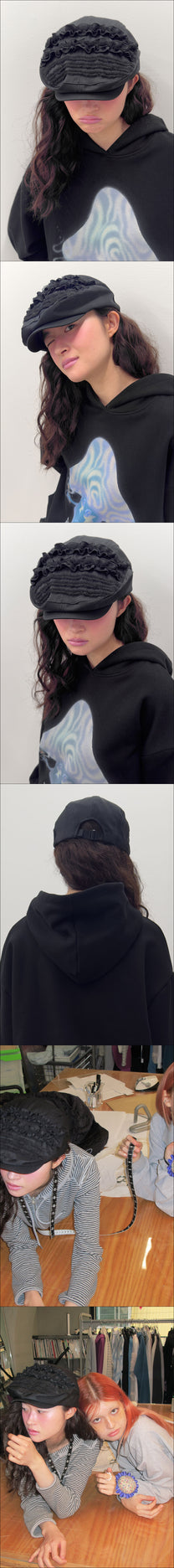 Ruffled Hunting Cap