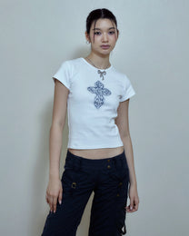 Cross Tee (White)