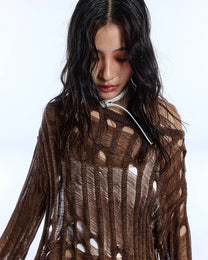 Sin Mesh Sweater (Brown)