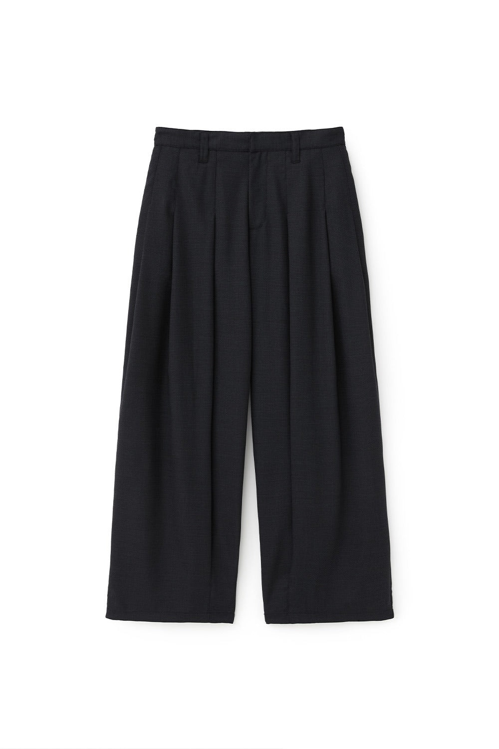 Belted Drape Slacks (Black)