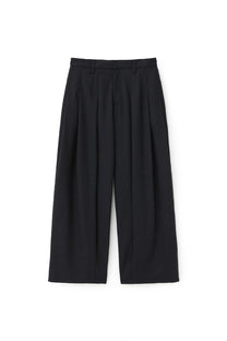 Belted Drape Slacks (Black)