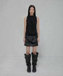Draped Sleeveless Top