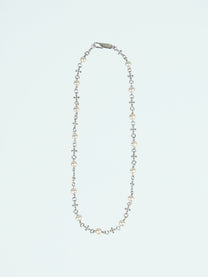 Plus Pearl Silver Necklace