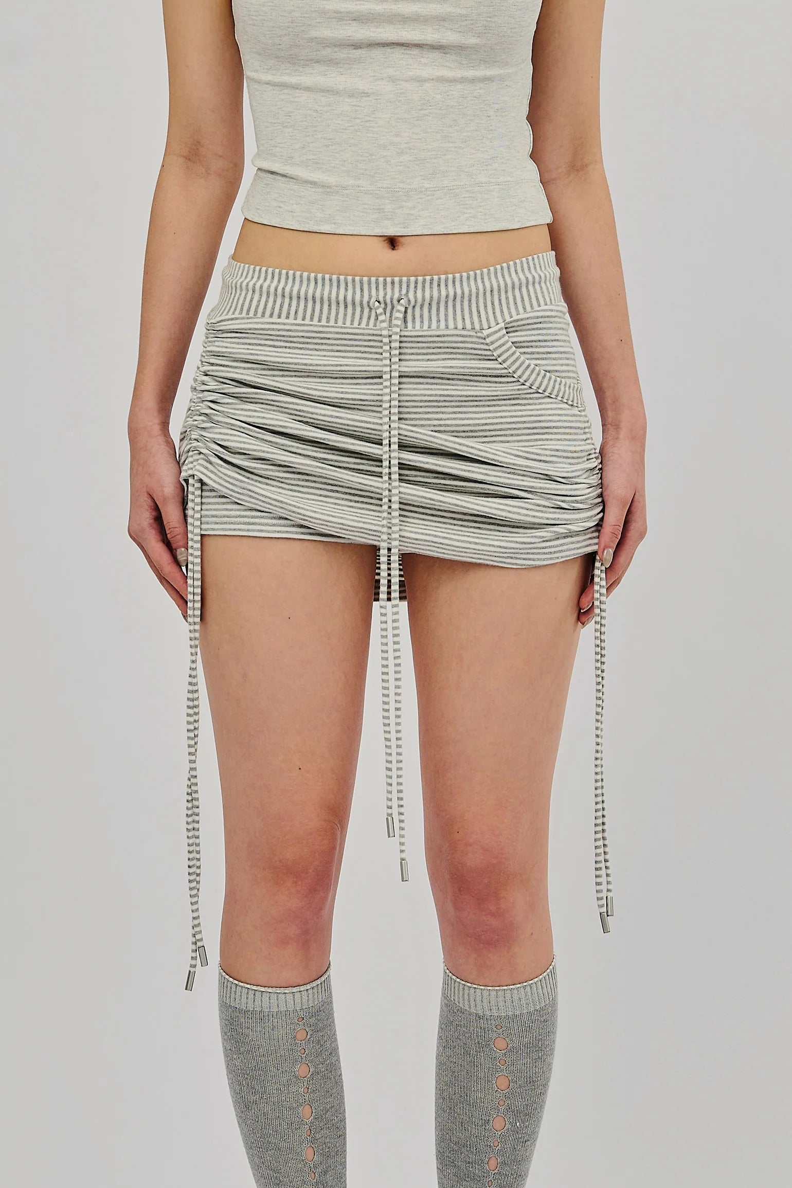 Hocus Striped Skort (Grey)