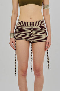 Hocus Striped Skort (Maroon)