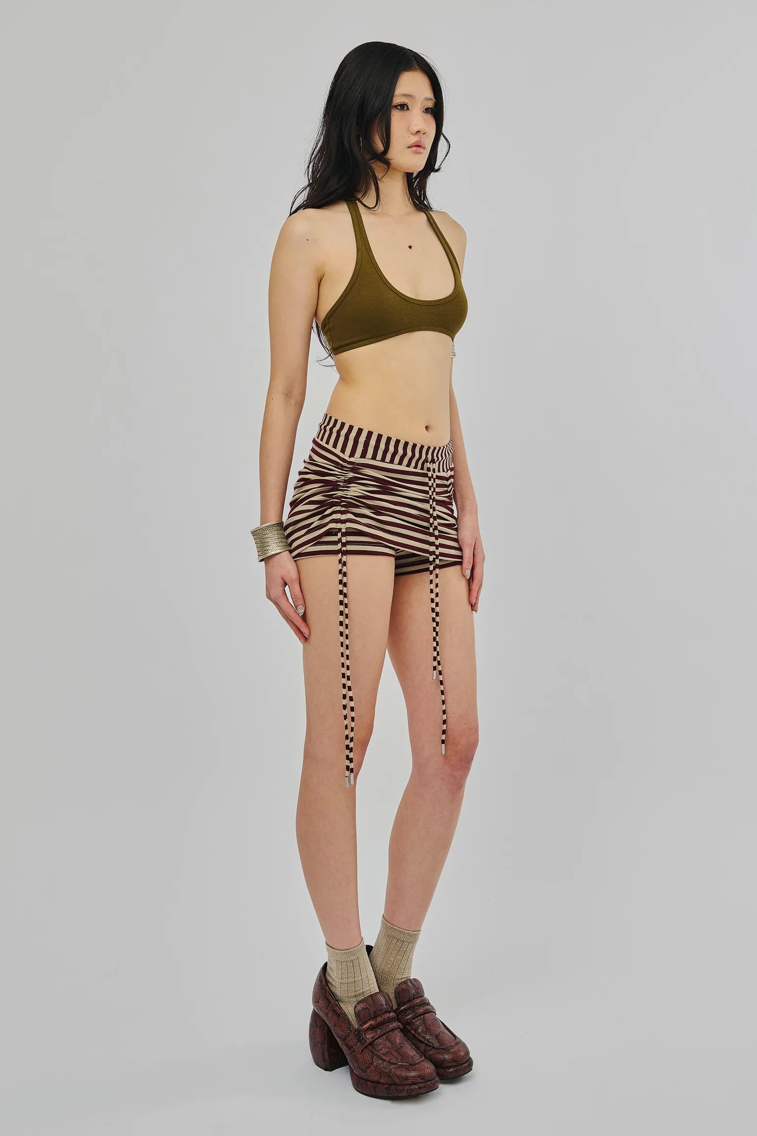 Hocus Striped Skort (Maroon)
