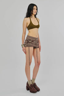 Hocus Striped Skort (Maroon)