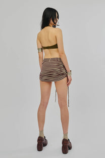 Hocus Striped Skort (Maroon)
