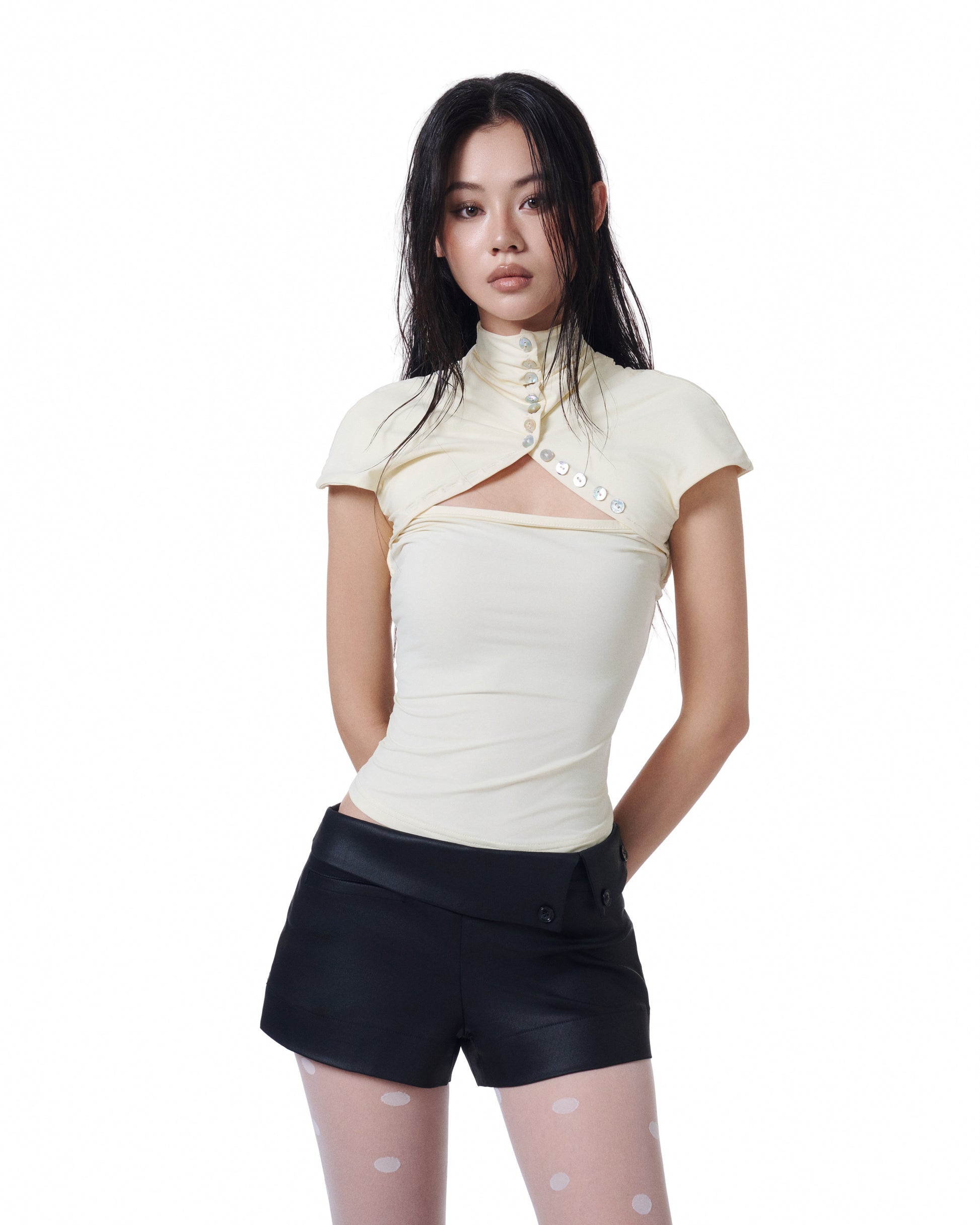 Shell Fitted Top (Butter) (2nd Restock)