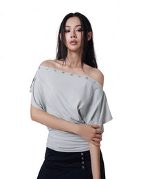 Opal Shell Top (Grey) (3rd Restock)