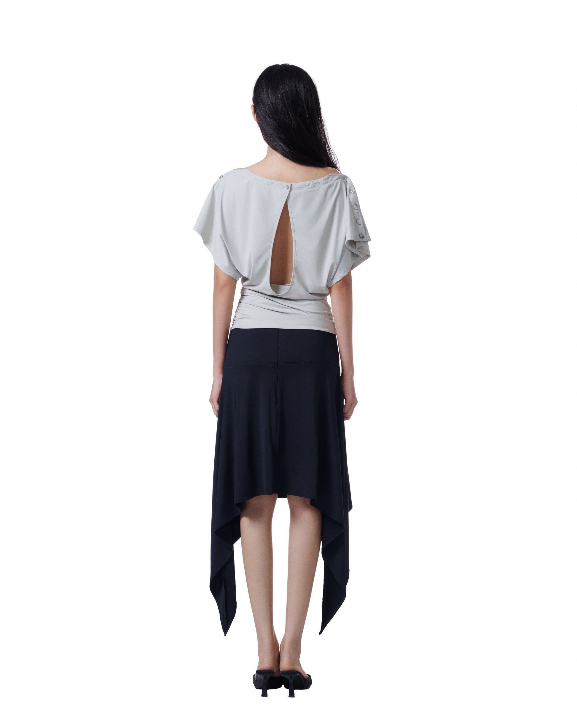 Opal Shell Top (Grey) (3rd Restock)