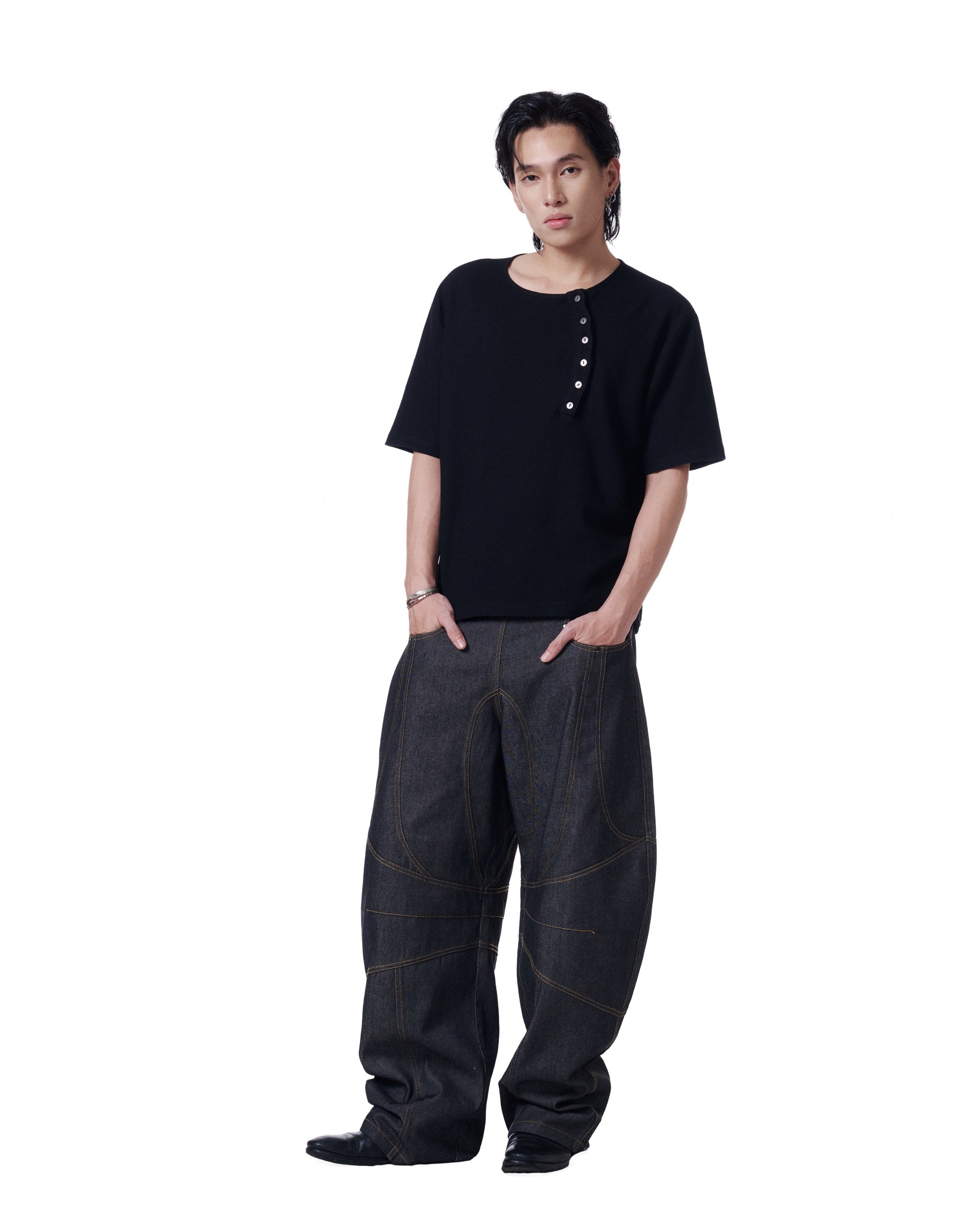 Henley Short Sleeve (Black)