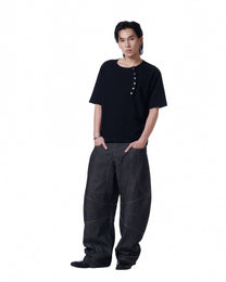 Henley Short Sleeve (Black)