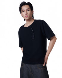 Henley Short Sleeve (Black)