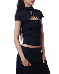 Shell Fitted Top (Black) (3rd Restock)