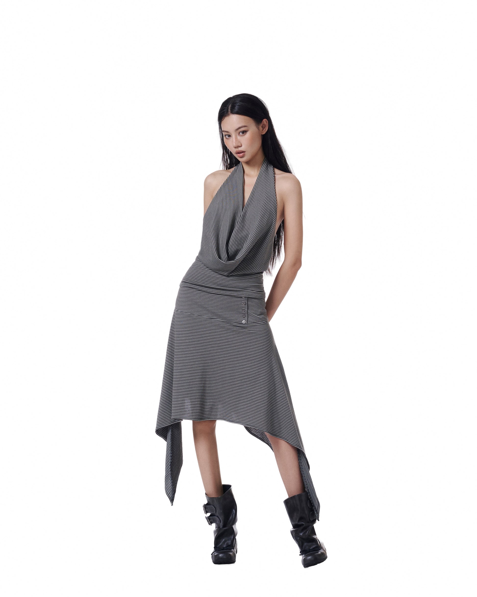 Veil Pinstripe Skirt