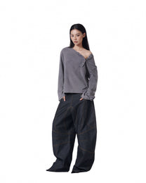 Henley Crop (Charcoal)