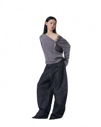 Henley Crop (Charcoal)