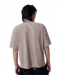 Henley Short Sleeve (Sand Cream)