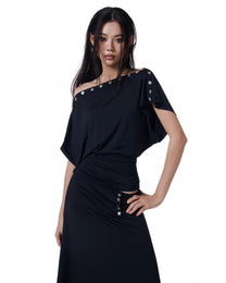 Opal Shell Top (Black) (3rd Restock)