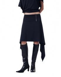 Veil Button Skirt