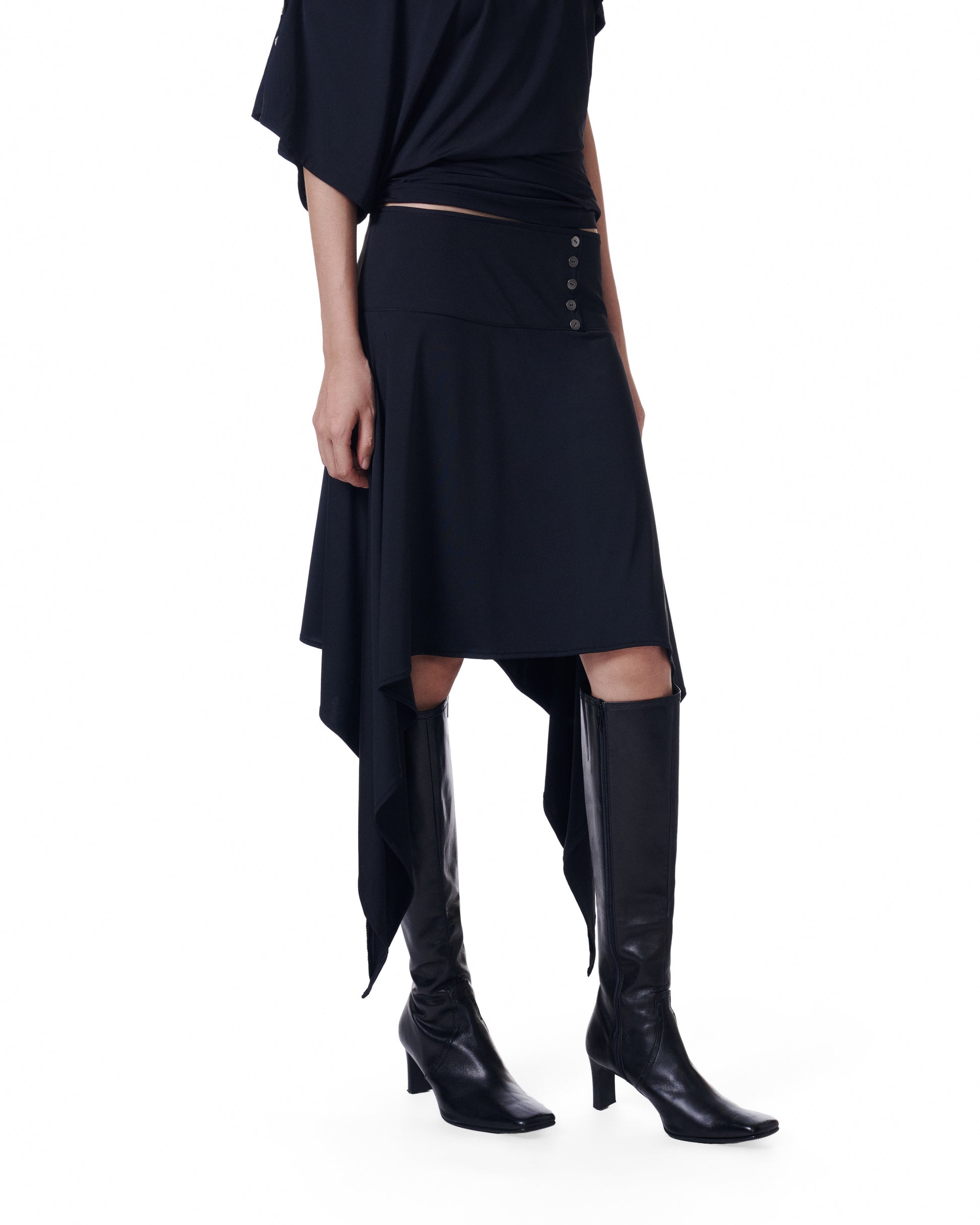 Veil Button Skirt