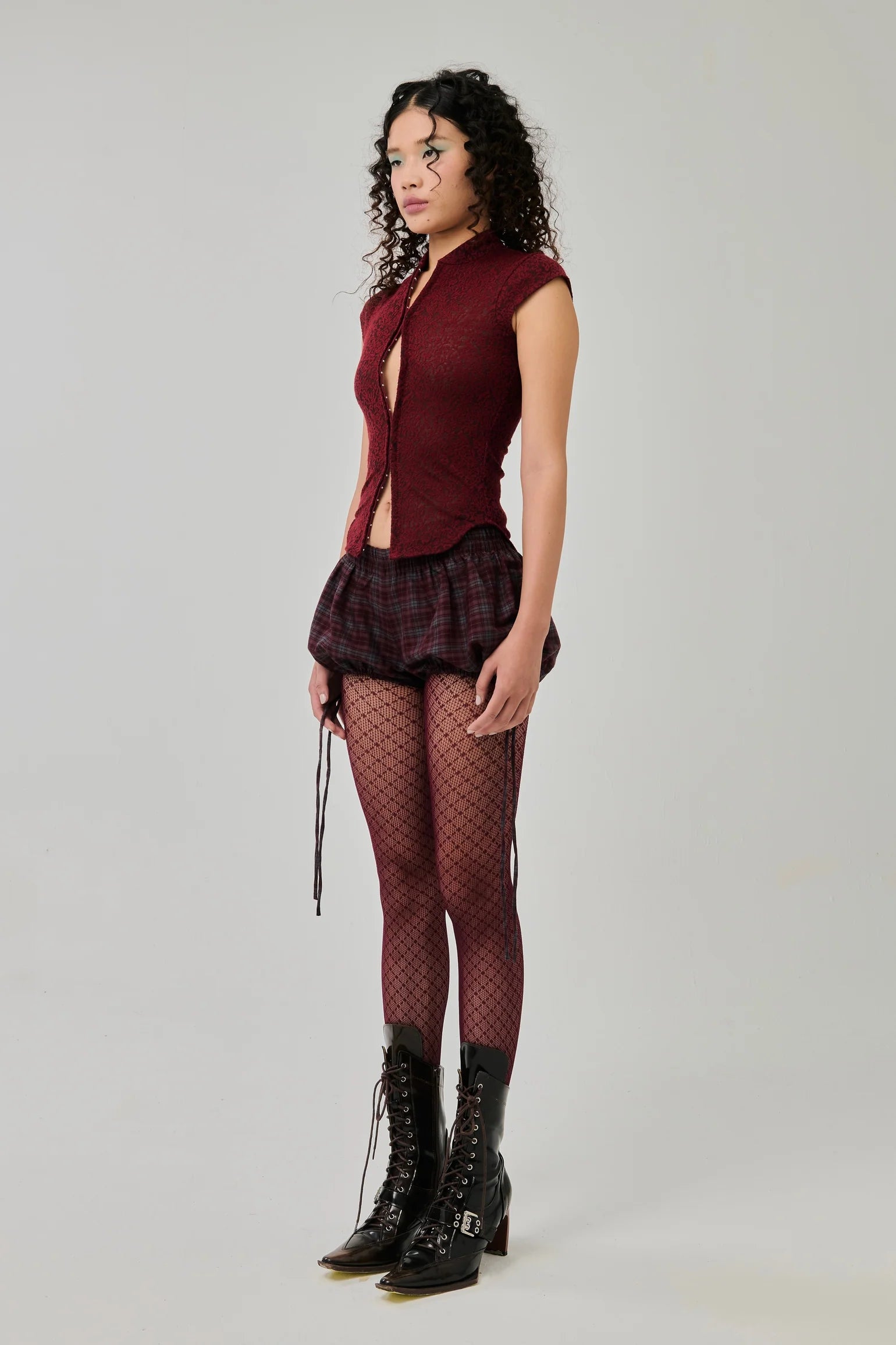 Amity Lace Top (Maroon)