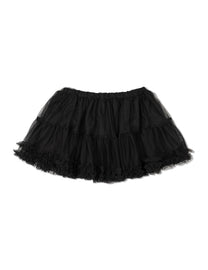 MESH FRILL CANCAN SKIRT (BLACK)