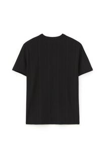 Ribbed Henley Half Sleeve (Black)