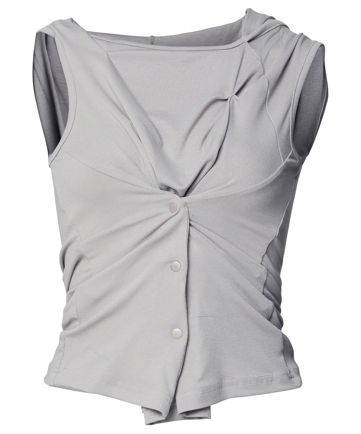 Asymmetric Snap Hoodie