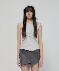 Asymmetric Snap Hoodie