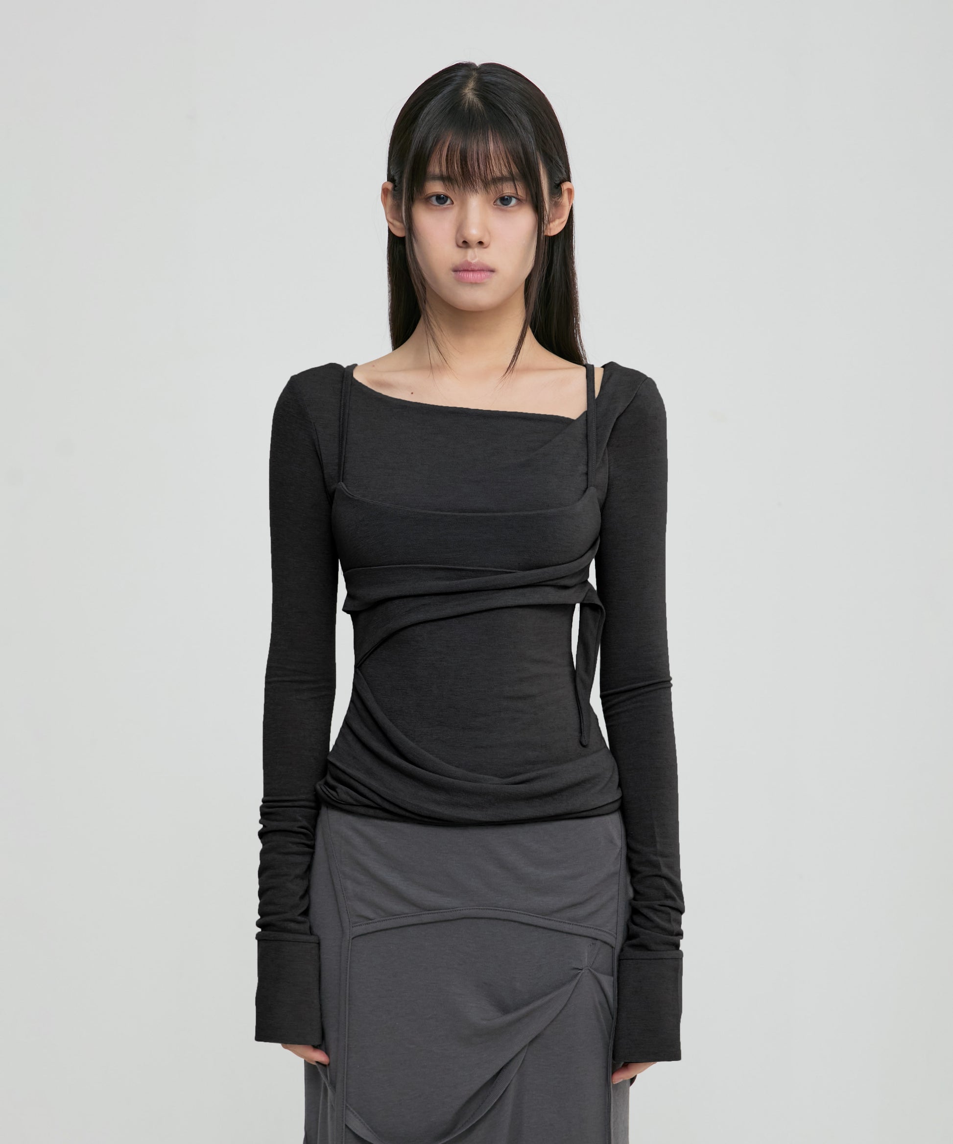Layered Bustier Long Sleeve