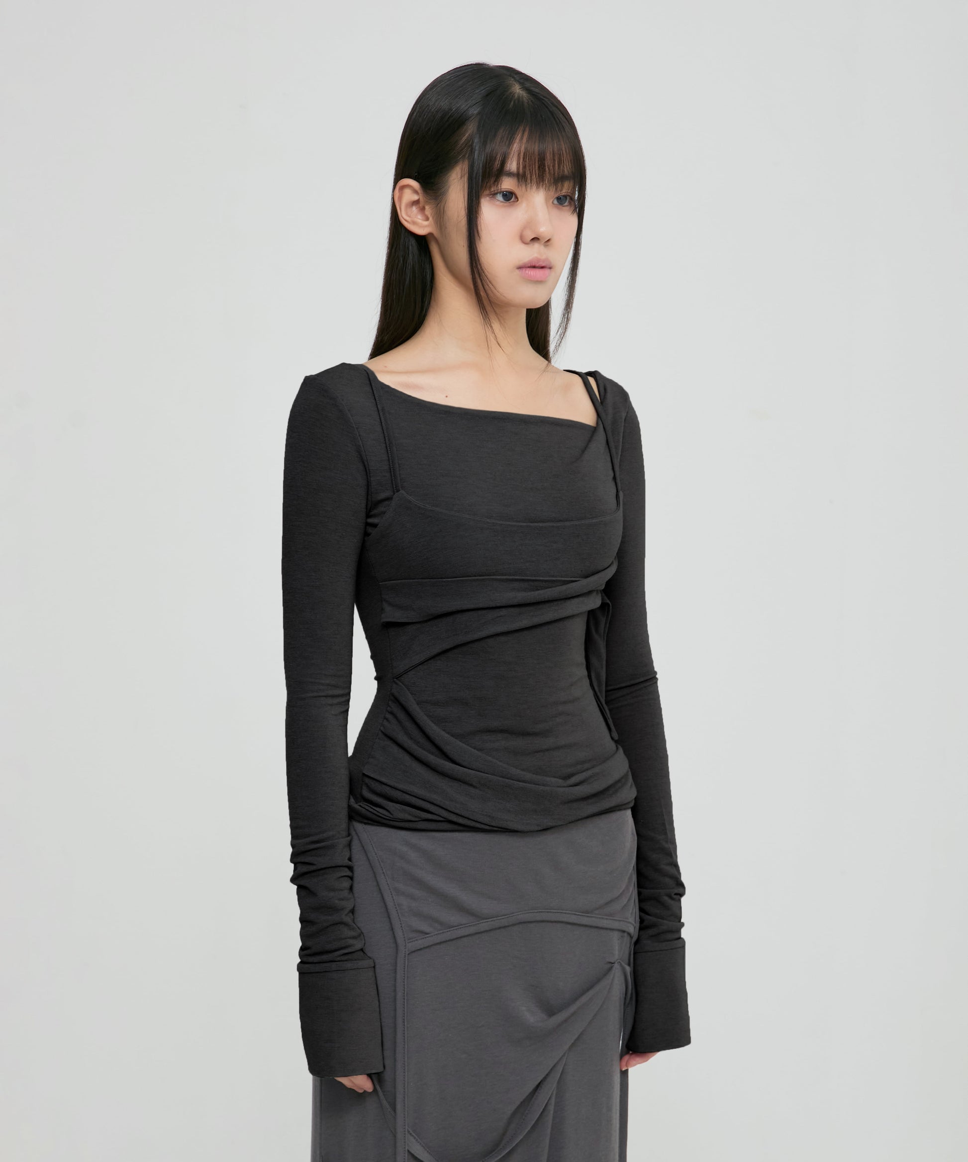Layered Bustier Long Sleeve