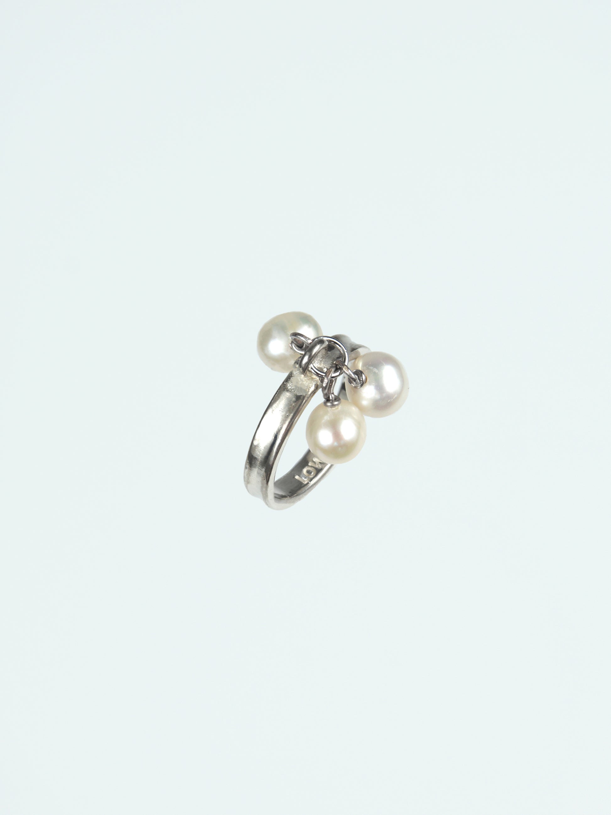 Tree Pearls Silver Ring