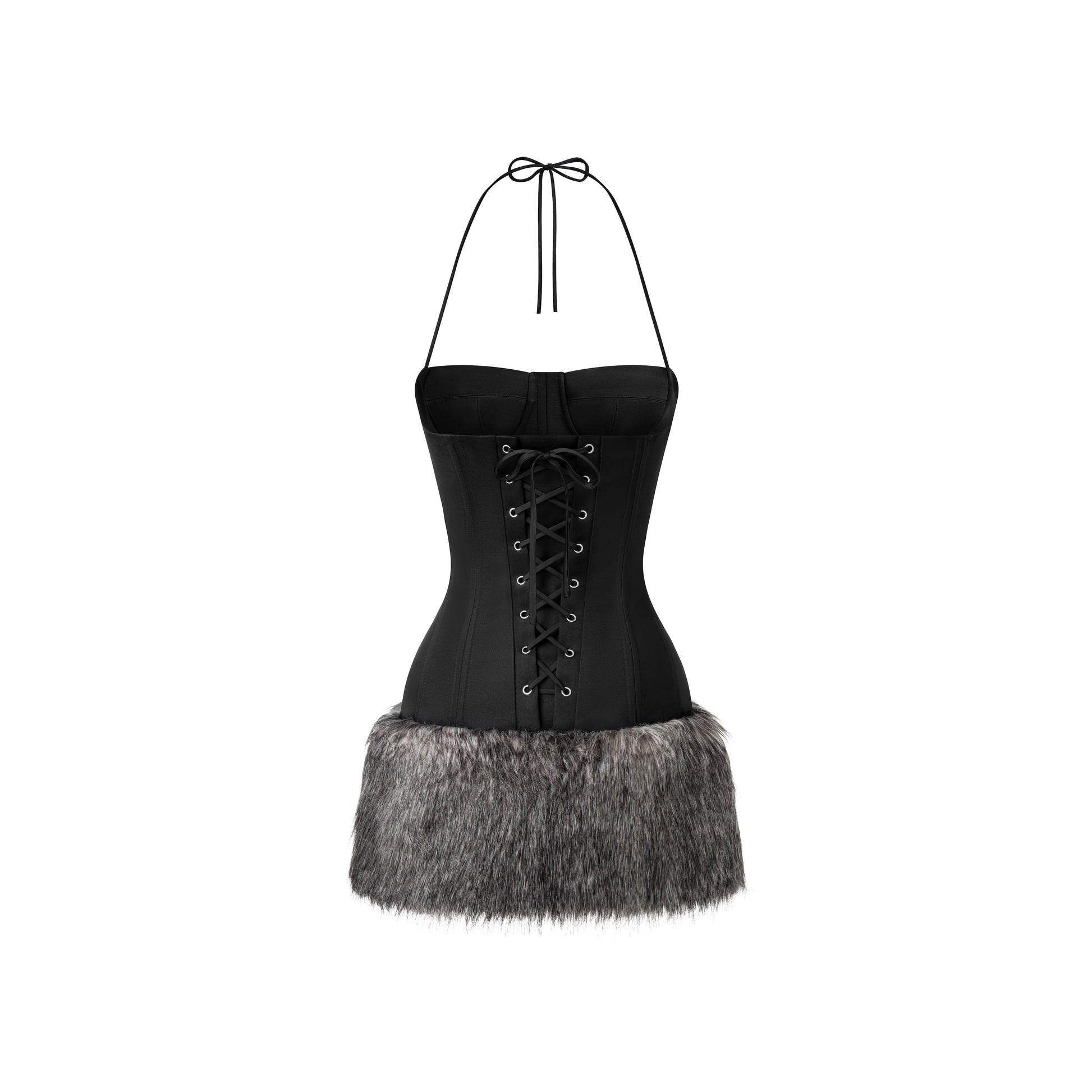 Eve - Corset Fur Dress