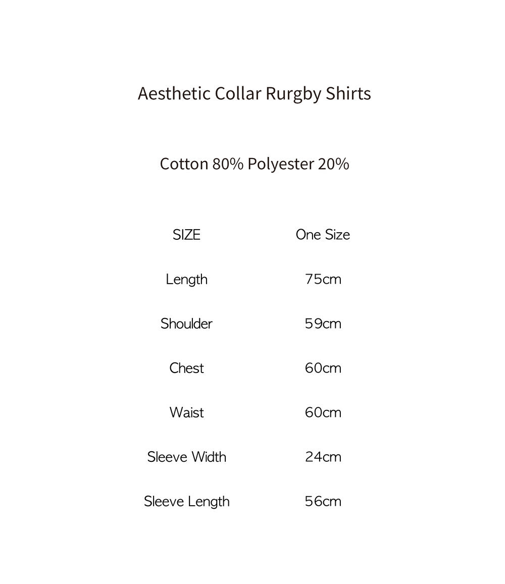 Aesthetic Collar Rugby Shirts (Gray)