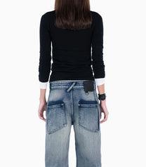 STRAIGHT BLUE JEANS