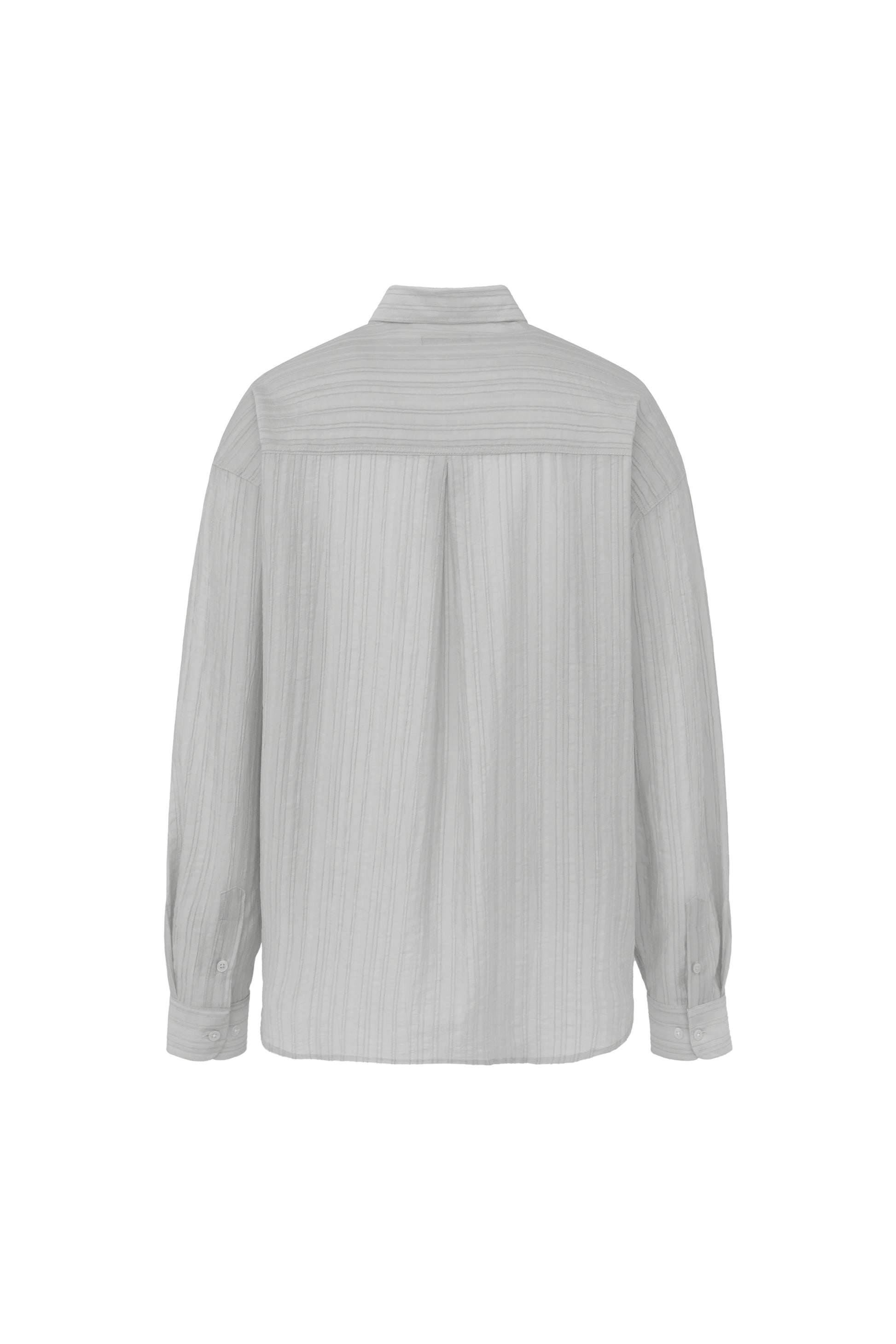 Summer Tencel Stripe Shirt (Gray)