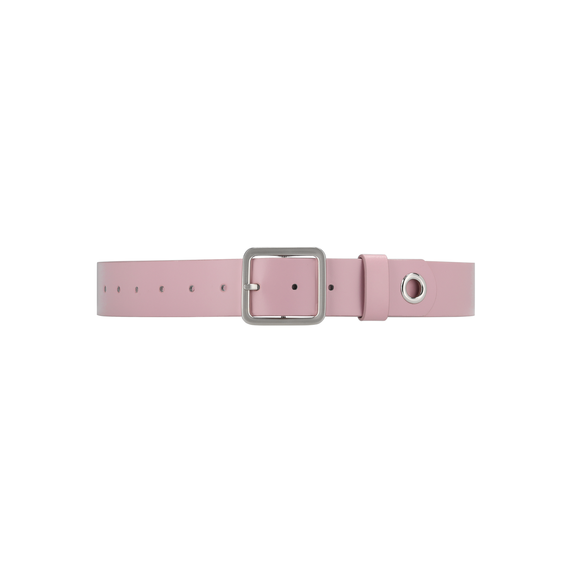Loop belt in leather (Soft Pink)