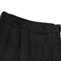 Side Pleat Raw Denim Pants (2nd Restock)