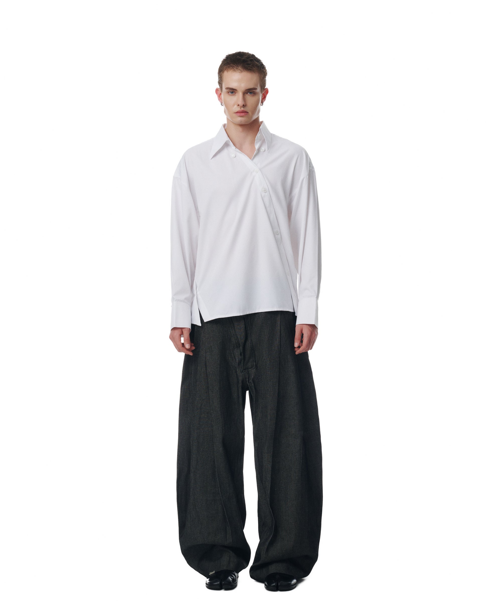 Side Pleat Raw Denim Pants (2nd Restock)