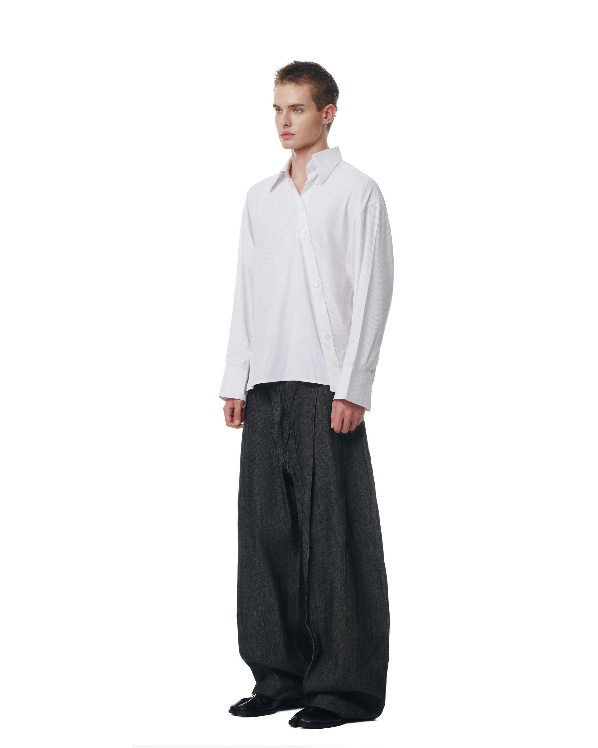 Side Pleat Raw Denim Pants (2nd Restock)