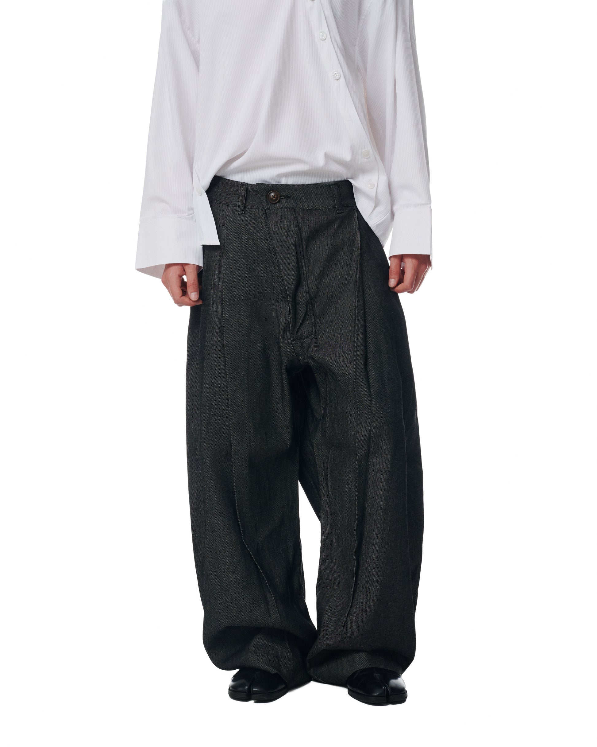 Side Pleat Raw Denim Pants (2nd Restock)