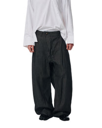 Side Pleat Raw Denim Pants (2nd Restock)