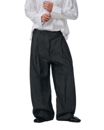 Side Pleat Raw Denim Pants (2nd Restock)