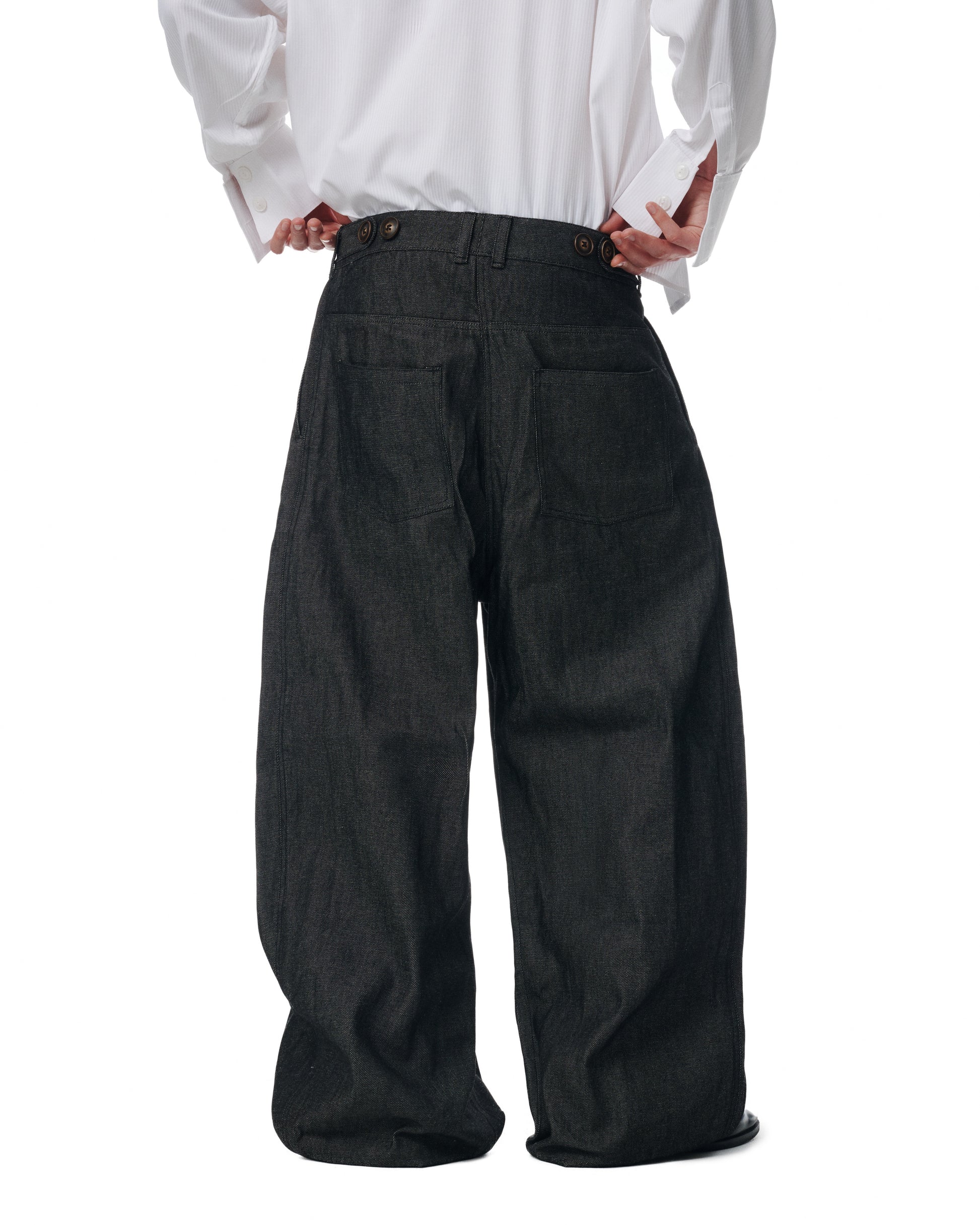 Side Pleat Raw Denim Pants (2nd Restock)