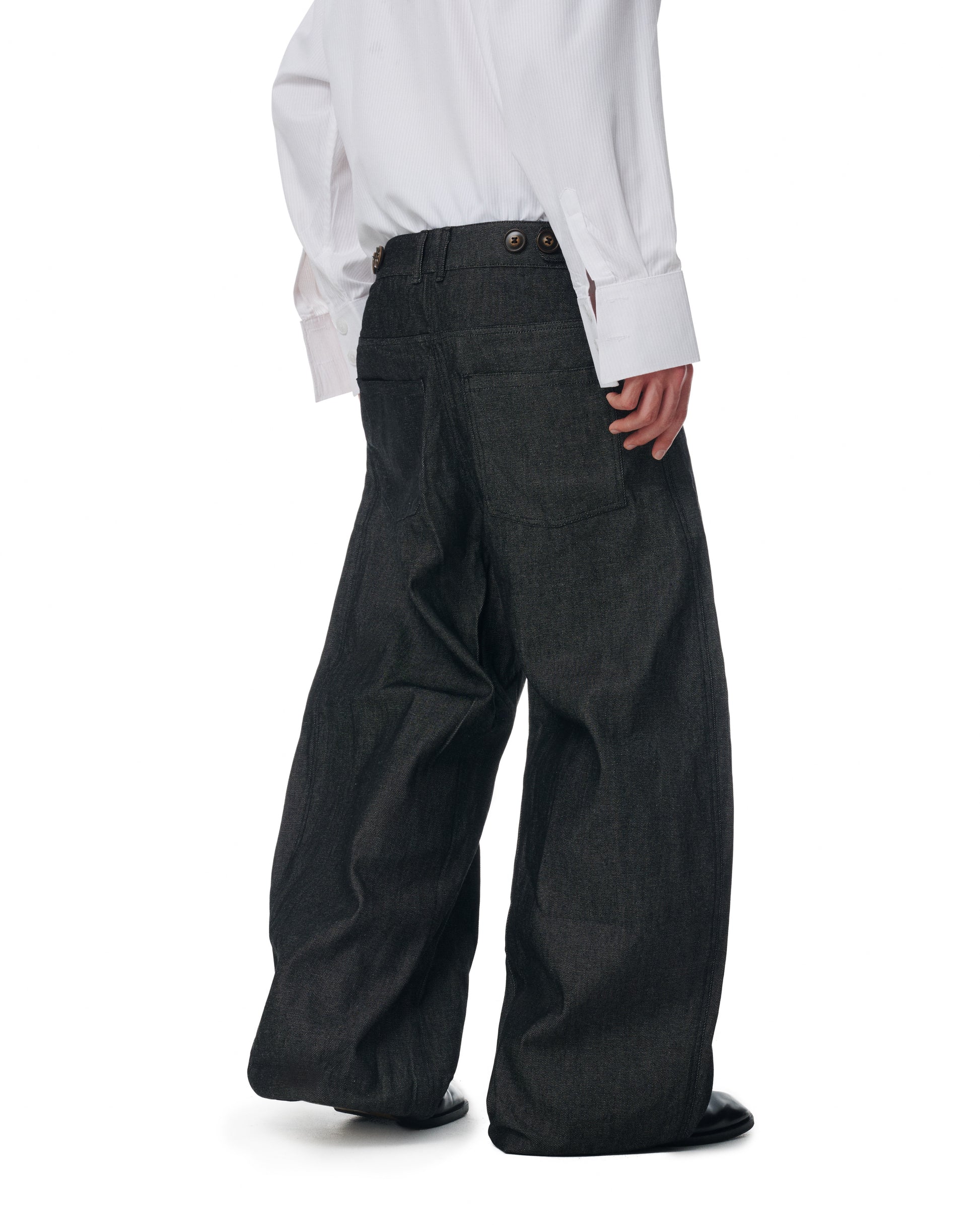 Side Pleat Raw Denim Pants (2nd Restock)